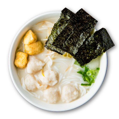 01. Yunnan Vermicelli w/ Cuttlefish Ball & Seaweed in Fish Broth