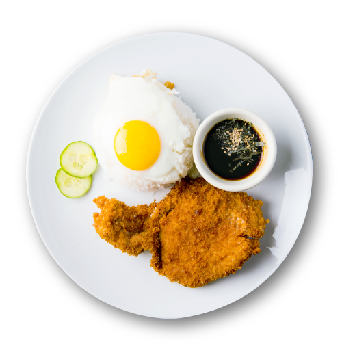 08. Pork Chop Cutlet & Egg in Teriyaki Sauce on Rice